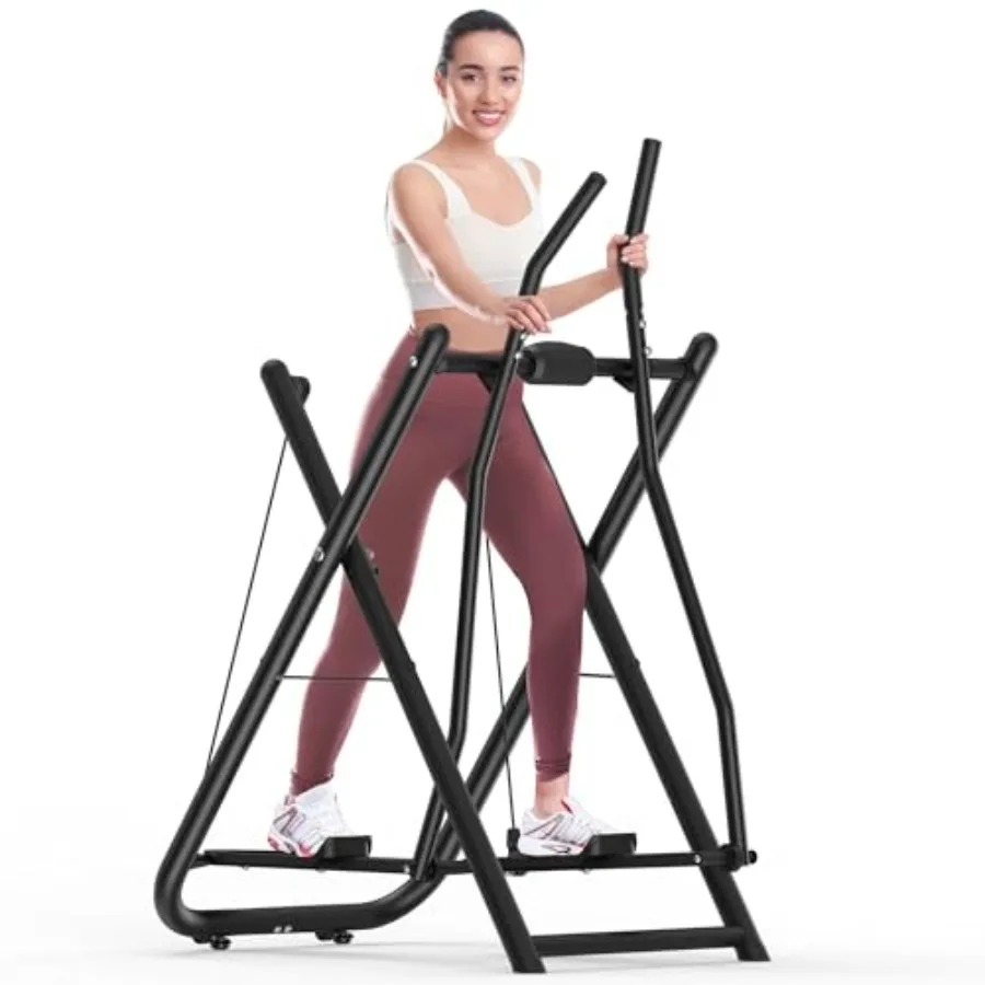 

Эллиптический тренажер Air Walk для дома: комплексные тренировки рук и ног, кардио-упражнения, полностью собранный, низкоинтенсивный дизайн, нагрузка до 600 фунтов