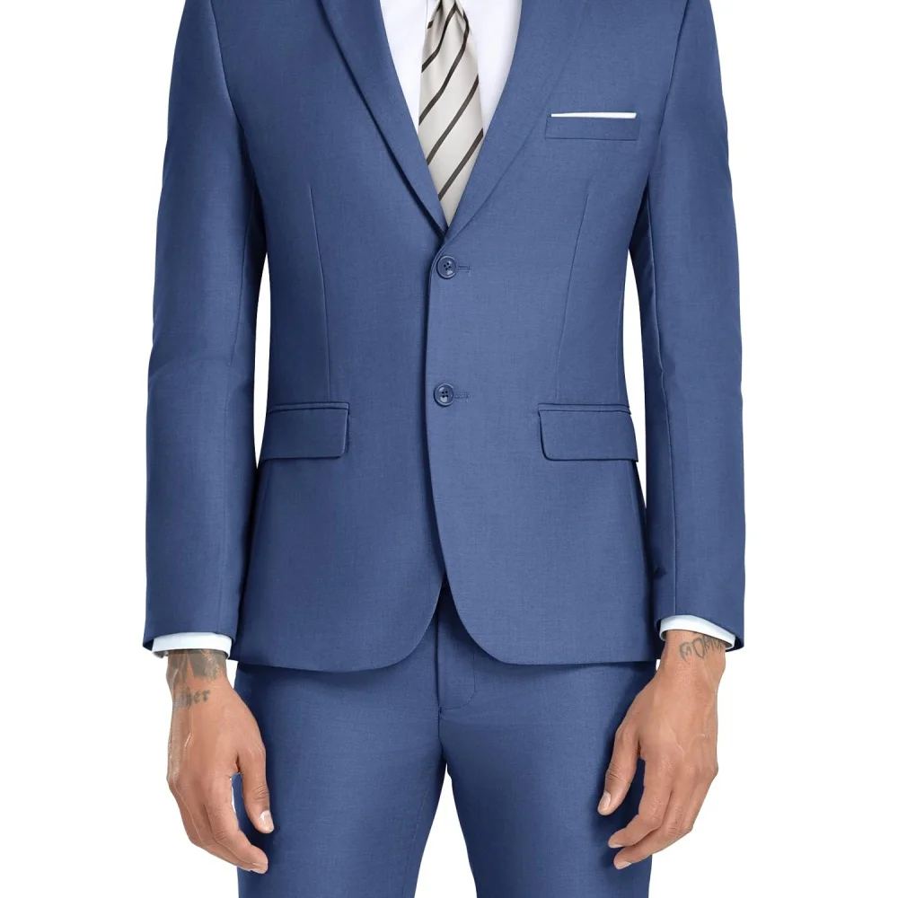 Costumes intelligents et décontractés pour hommes, kaki, pour affaires formelles, mariage, garçons d'honneur, fumer, ensemble veste et pantalon à Double boutonnage