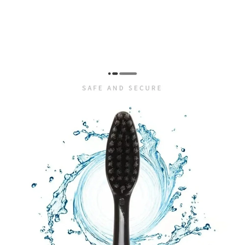 10 Pieces Packed Soft Bristle Bamboo Charcoal Black Hair Ultra-Fine Beauty Toothbrush Couple Suit Used For Oral Cleaning Tools image 4