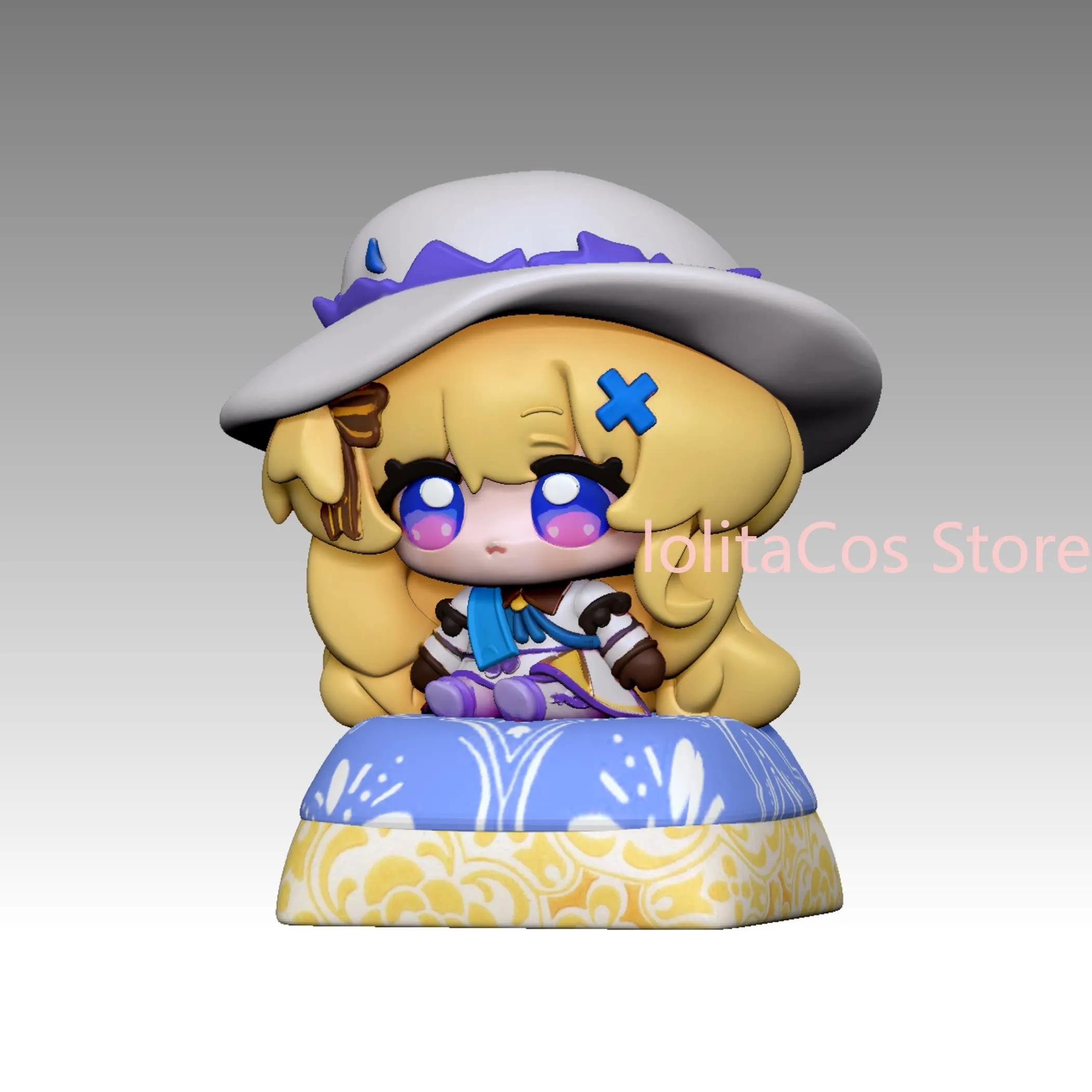 New Wuthering Waves Phoebe Q-version Kawaii Keycap Mechanical Keyboard Decor Anime Fan Birthday Gift Xmas Cosplay Mini Figure