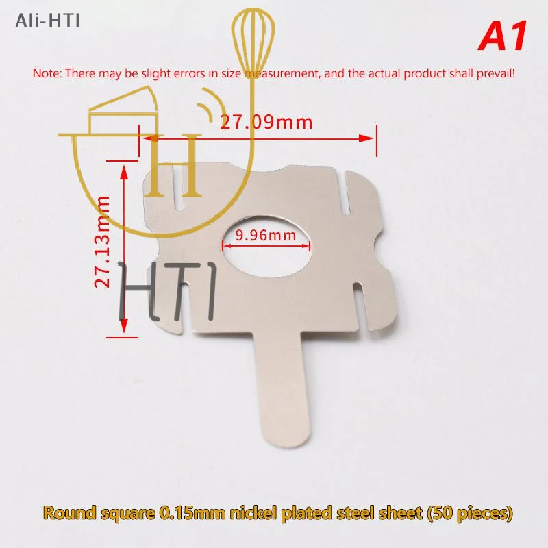 50Pcs T Shape Nickel Tab 18650 Nickel Plated Steel Plate Power Lithium Battery 0.15mm Nickel Sheet Spot Welding