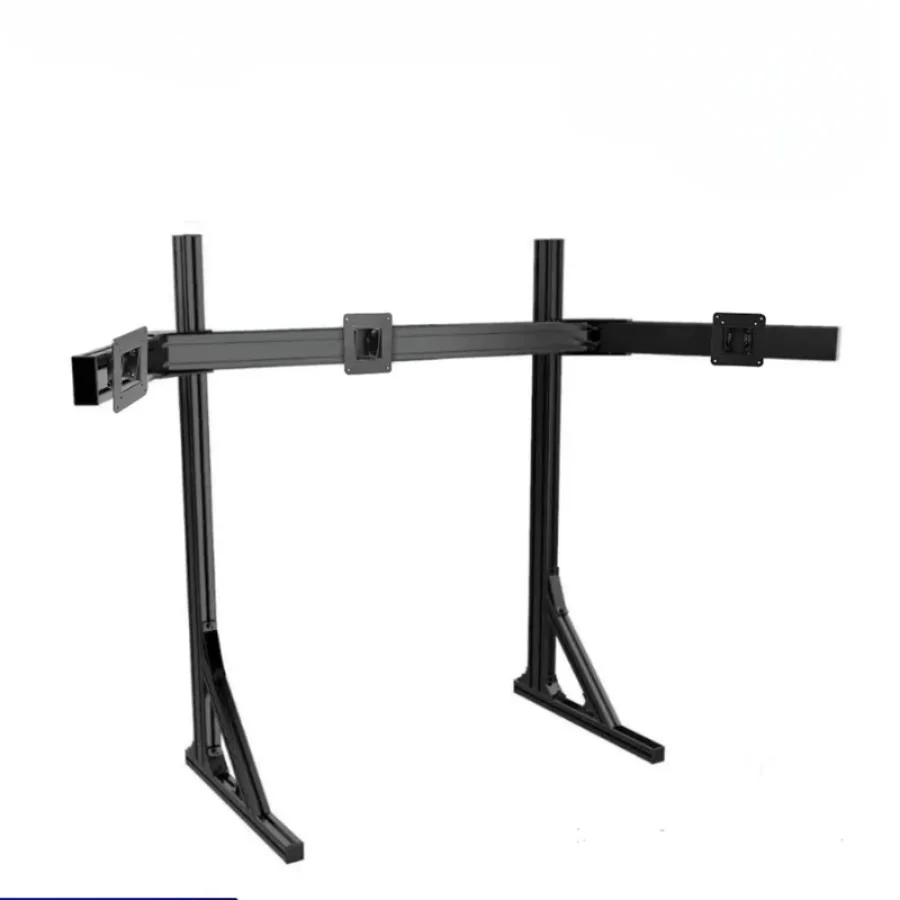 Three-screen monitor bracket 4080 aluminum profile racing emulator floor triple screen single screen hanger