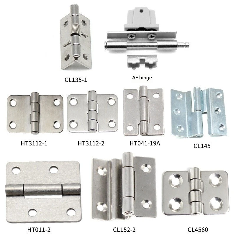 304 stainless steel small hinges complete set of wooden doors, industrial cabinet doors, thickened folding, thickened folding
