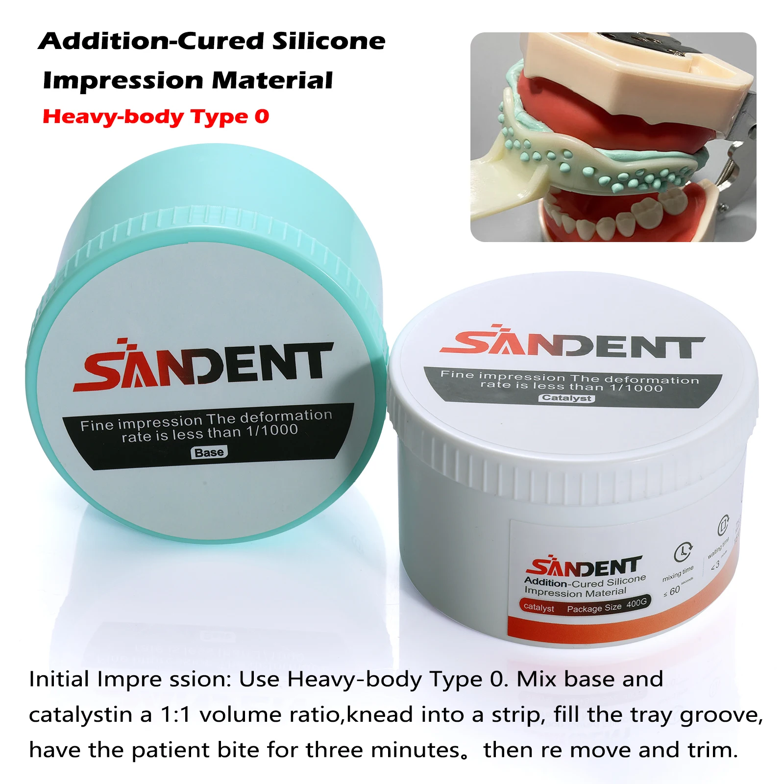 Dental Heavy /Light Body Impression Material Silicone Putty Normal Normal/Fast Set Base+Catalyst