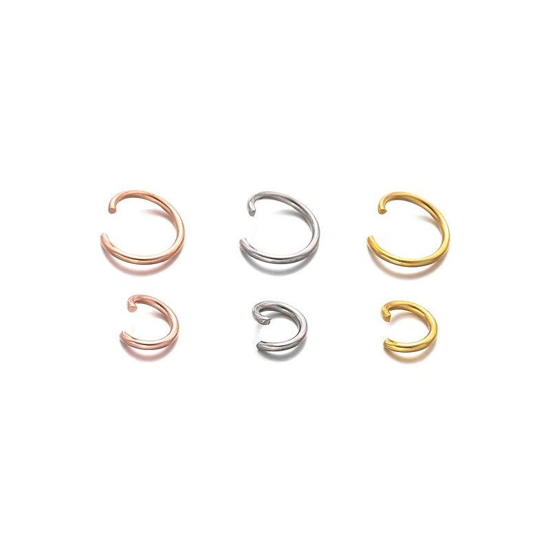 100-200pcs/Lot Stainless Steel Split Rings Gold/Steel Color Open Jump Rings For DIY Jewelry Finding Making Connector Accessories