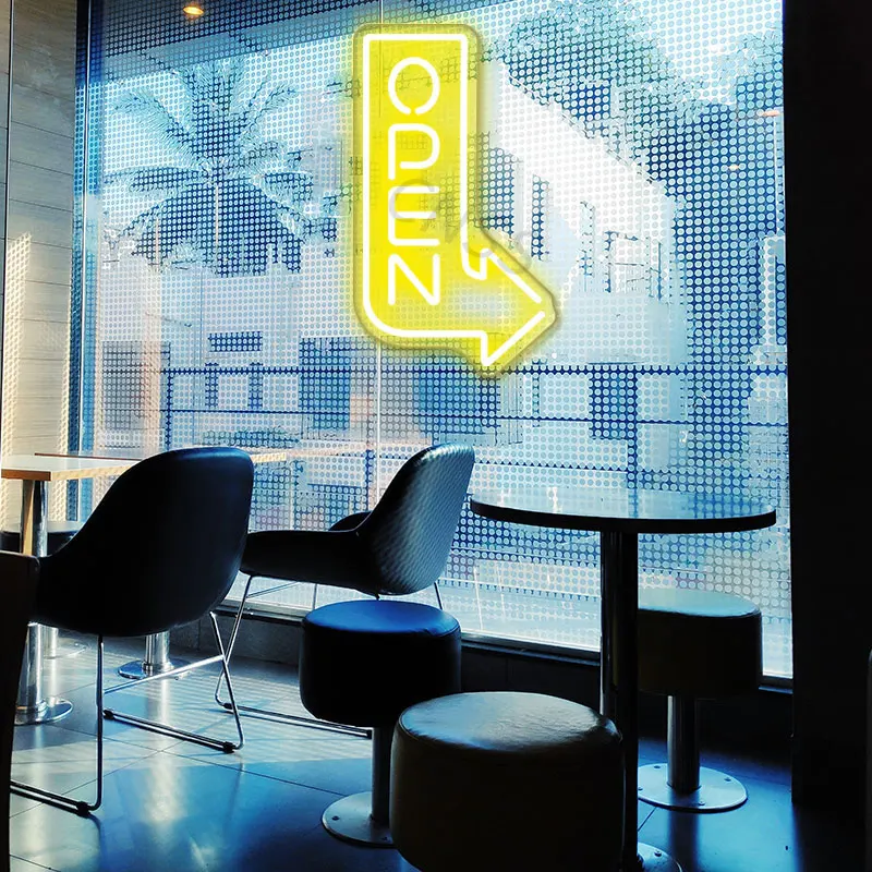Pfeil offen Neon LED für Bars Coffee Store Neonlicht Shop offener Brief Zeichen Wandbehang Öffnung Open Sign