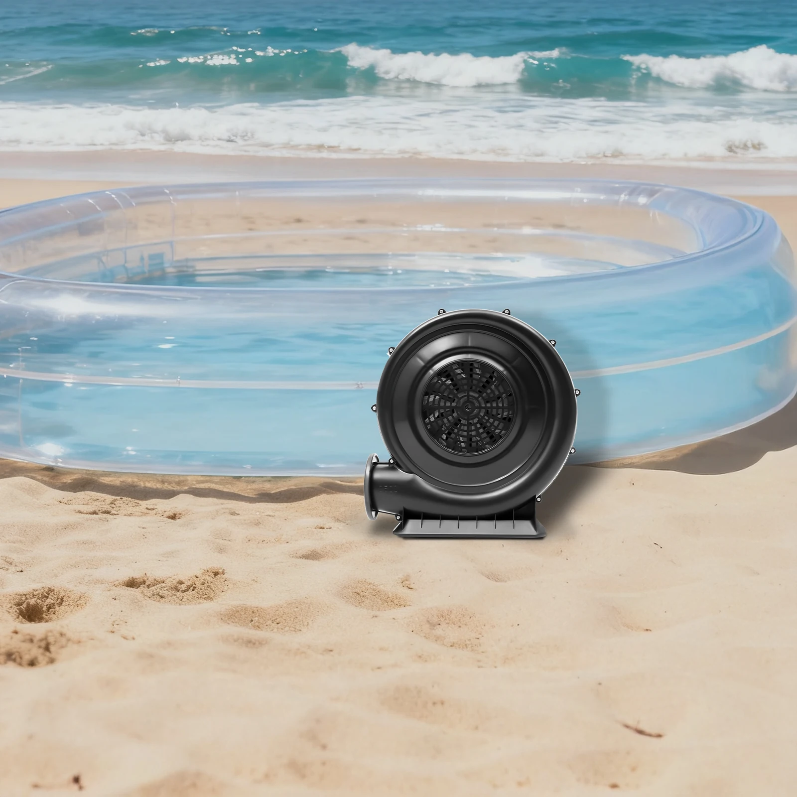 Souffleur d'air 250W, ventilateur gonflable 220V 420 m³/h 1100 Pa pour équipement gonflable intérieur/extérieur