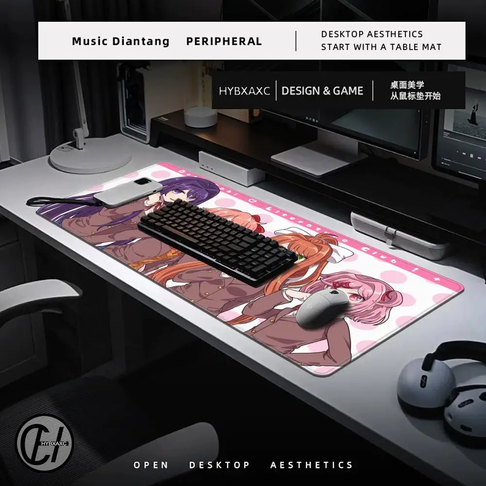 1200x600 DDLC D-Doki L-Literature Mousepad Boy Pad Natural Rubber Gaming mousepad Desk Mat Size