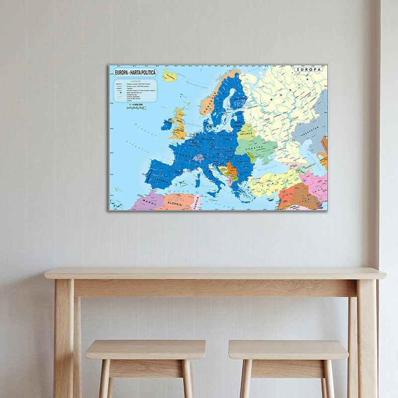 wall-mapromanian-language-series-map-background-cloth-european-mapgeographical-toolstourism-educational-tools