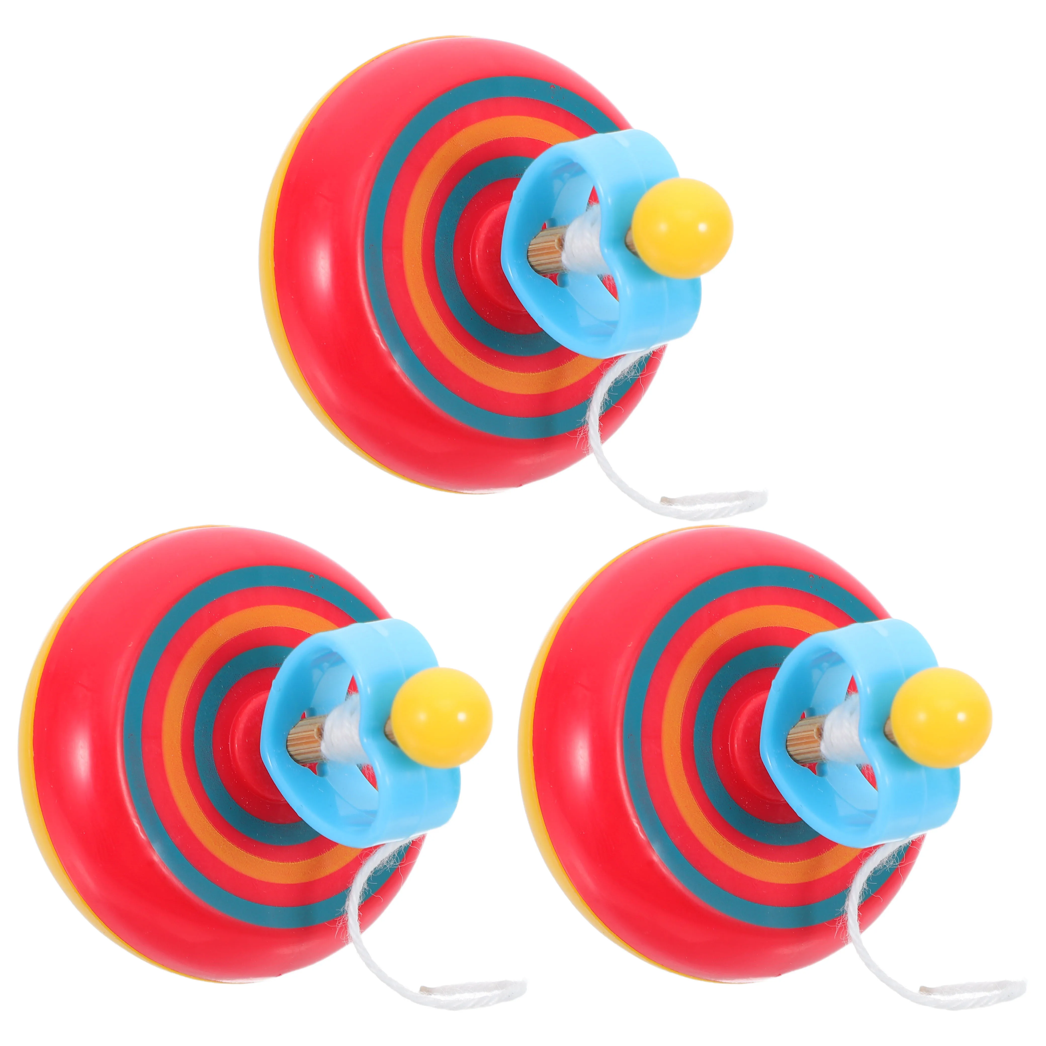 3Pcs Kids Pull String Gyro Tops Lightweight Durable Fun Outdoor Plaything for Child Coordination Pulling String Gyro Toys