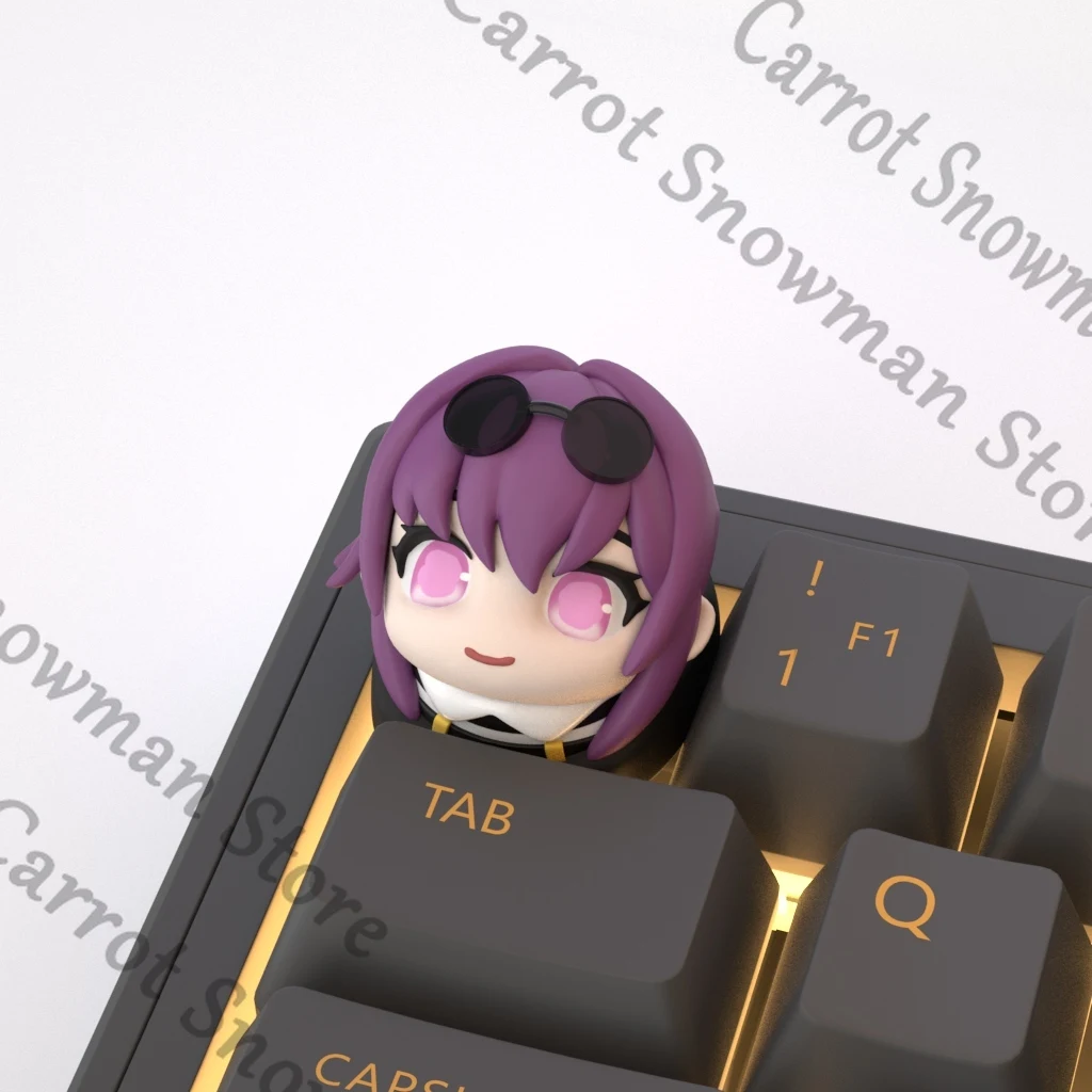 Anime Game Honkai: Star Rail Kafka Q Version Resin Keycap Keyboard Cospaly Decorate Cartoon Gift