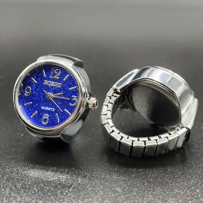 Luxury Finger Quartz Watch Mini Small Elastic Band Watches Female Rings Jewelry Clock Men Women Functional Quartz Watch New Ring