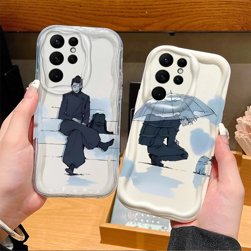 Jujutsu Kaisen Satoru Gojo Custodia morbida per telefono per Samsung Galaxy S25 S24 Ultra S23 S22 S21 S20 Plus FE A56 A36 A26 Shockproo Cover