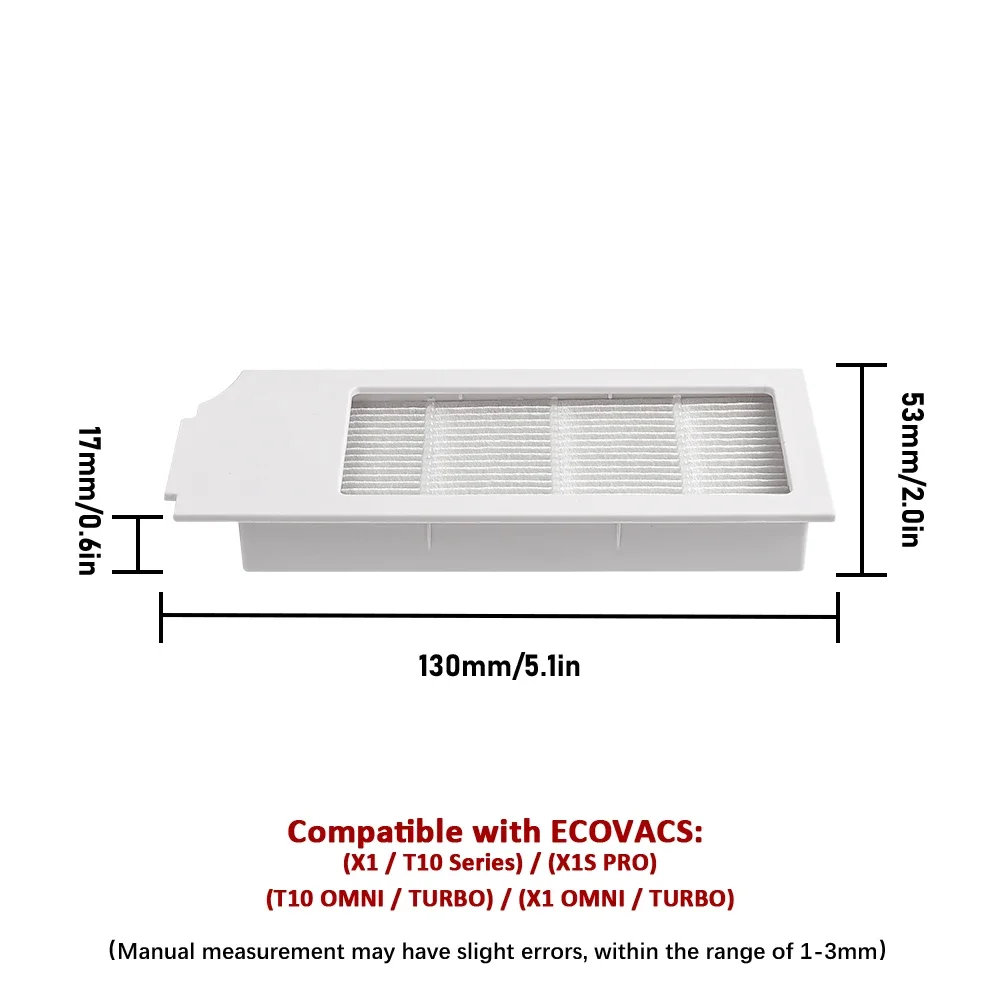 Für Ecovacs Deebot X1 OMNI/TURBO, T10 OMNI/TURBO/X1S PRO Staubbox, Hauptseitenbürste, Hepa-Filter, Mopp Lappen Staubbeutel Mopptücher Teile – Detail 12