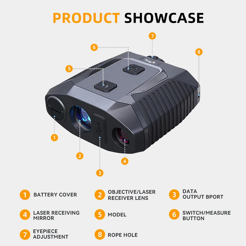 Bingm 4000M Telêmetro portátil Display LCD Medidor de distância Golf Laser Telêmetro para caça esportiva ao ar livre