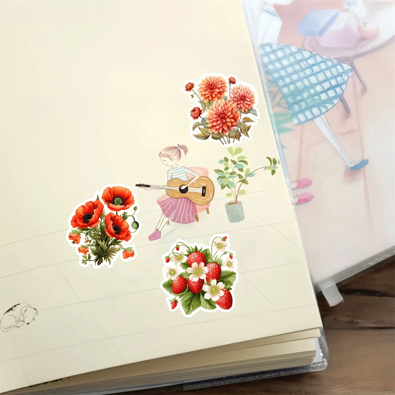 

15 шт./упак. ретро наклейки с цветами розы для канцелярских принадлежностей, скрапбукинга, дневника «сделай сам», альбом, милые наклейки для журналов Labe, канцелярские принадлежности