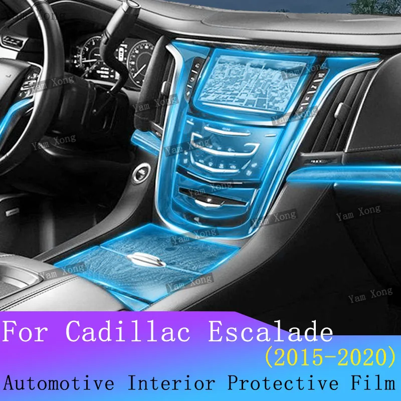 

For Cadillac Escalade 2015-2020 Car Full set Interior Transparent Anti-scratch Film Center Console TPU Protective Accessories