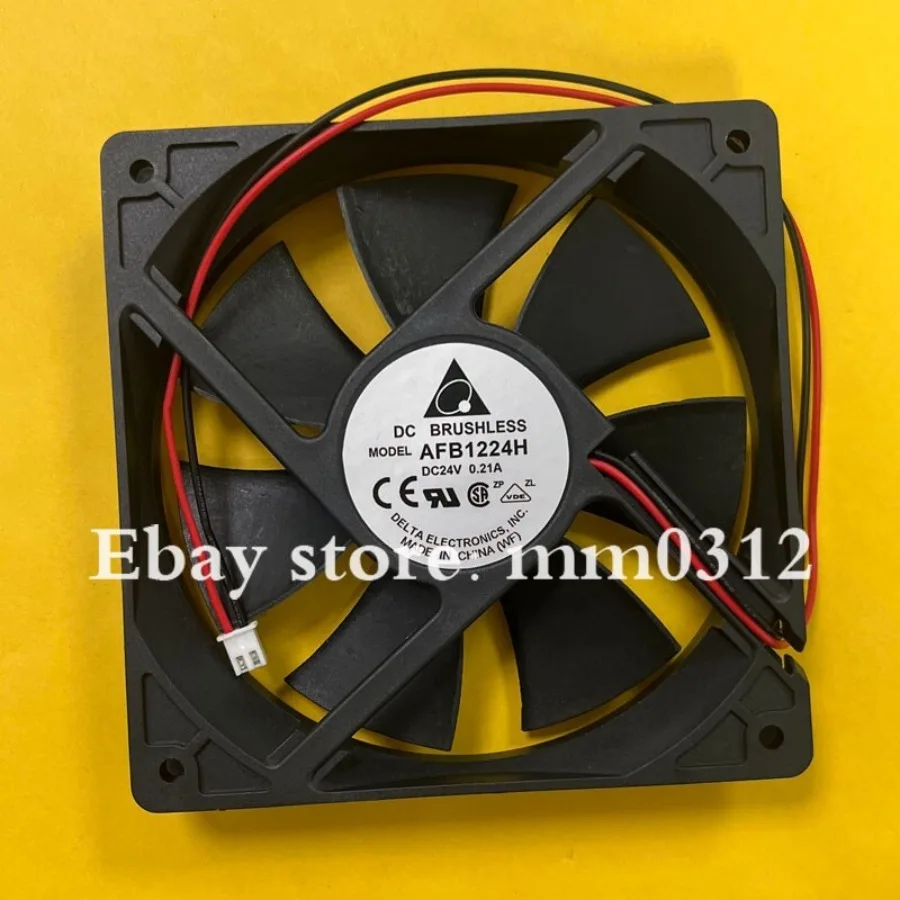 

For Delta AFB1224H 12025 DC24V 0.21A 12CM 2-Wire Large Airflow Inverter Cooling Fan