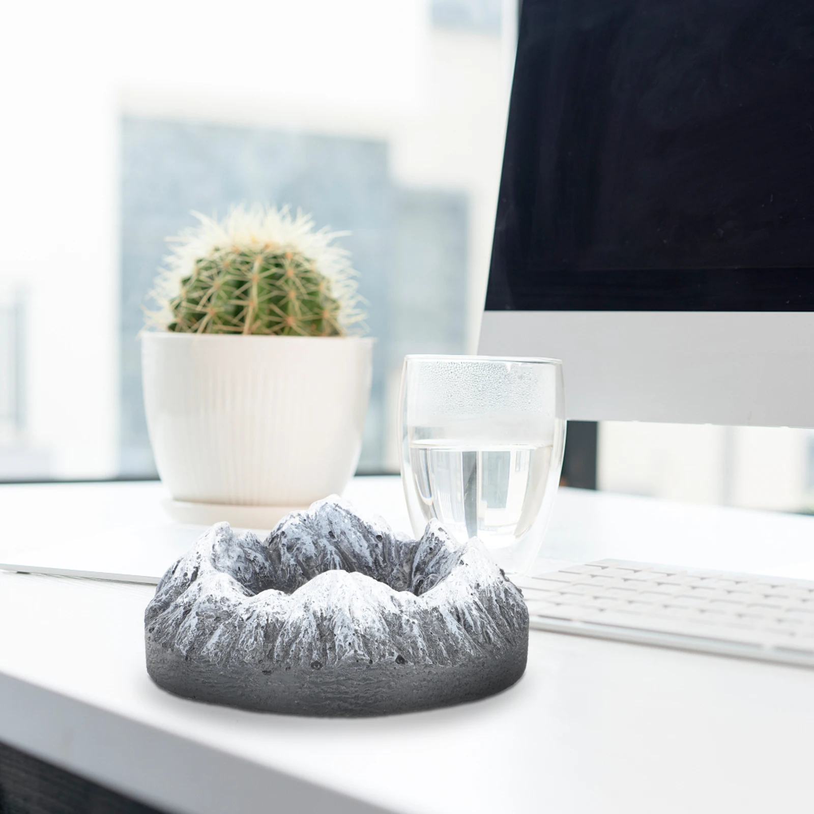 

Ashtray Silver Centerpieces Home Office Retro Butt Containers Easy Clean Practical Use