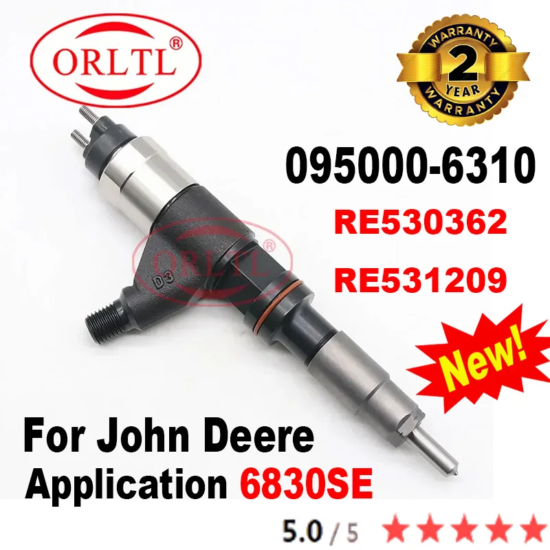 095000-6310 for John Deere RE546784 RE531209 RE530362 Common Rail Injector 2005- 4045T, 6068T, S350, Tier 3, 4 Cyl