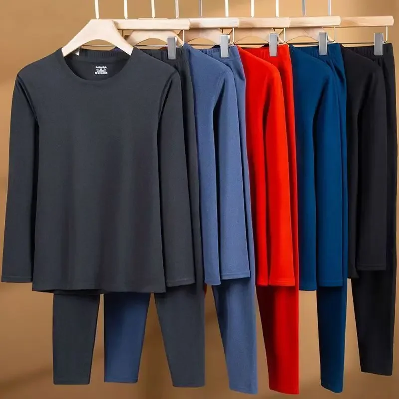 Man Winter Thermal Underwear Set Face Sanding Double Warmth Slim Body and High Elasticity Comfortable and Breathable