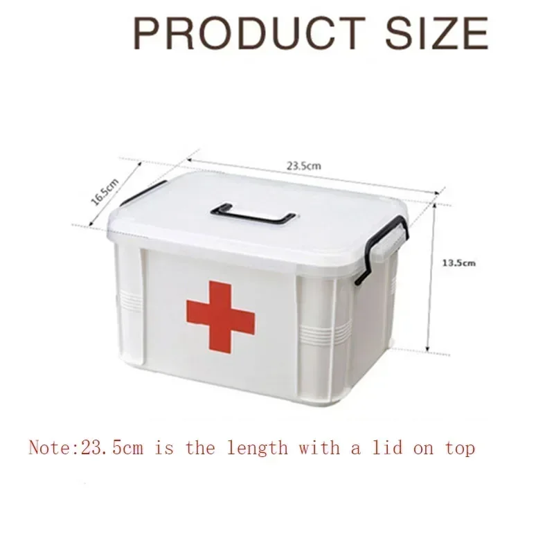 First Aid Kit Medicine Storage Box Portable Emergency Box Household Double Layers Medicine Boxes Medical Kit Storage Organizer