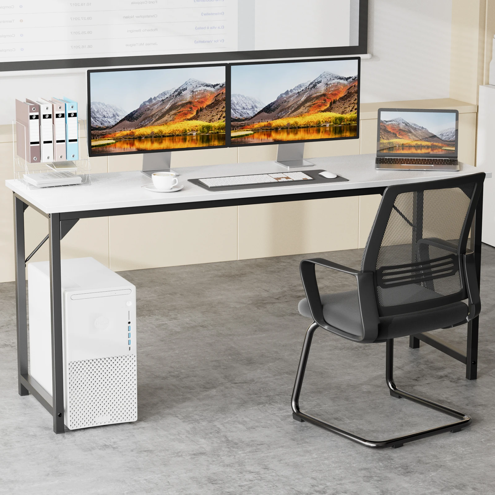 #¥forJHK Computer Office Desk Writing Study Office Gaming Table Modern Simple Style Compact Metal