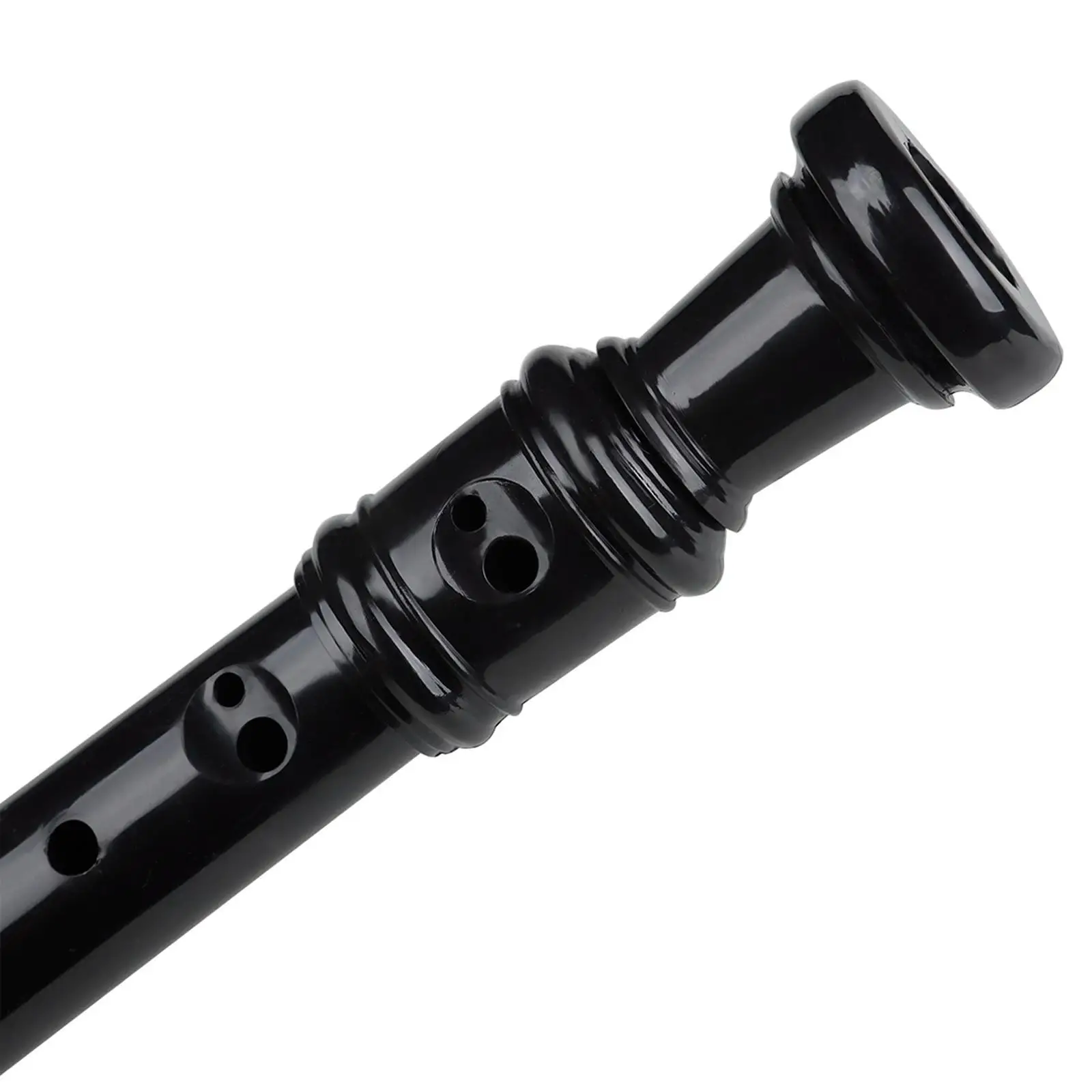 2/3 German Style Soprano Recorder Key of G Descant w  Cleaning Rod Black