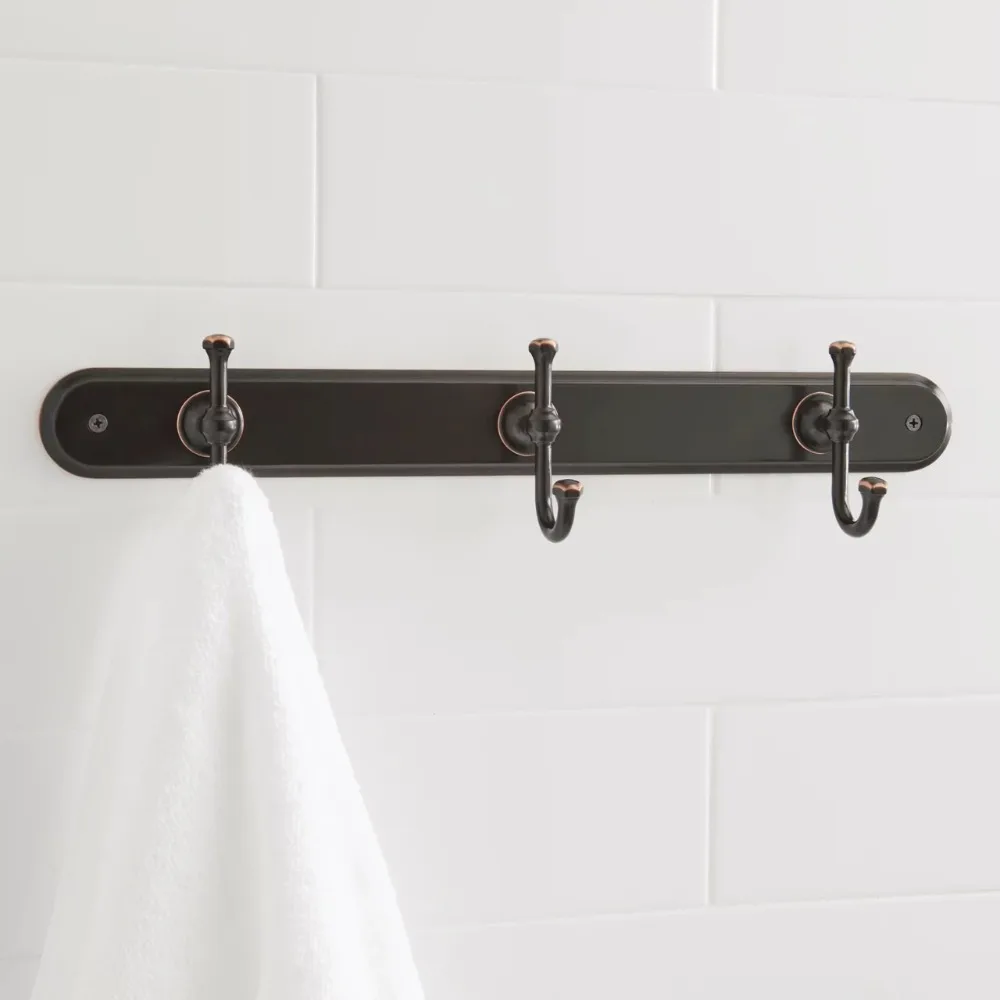 

2023 New Better Homes & Gardens Holbrook 18" Hook Rack with 3 Hooks, Oil Rubbed Bronze