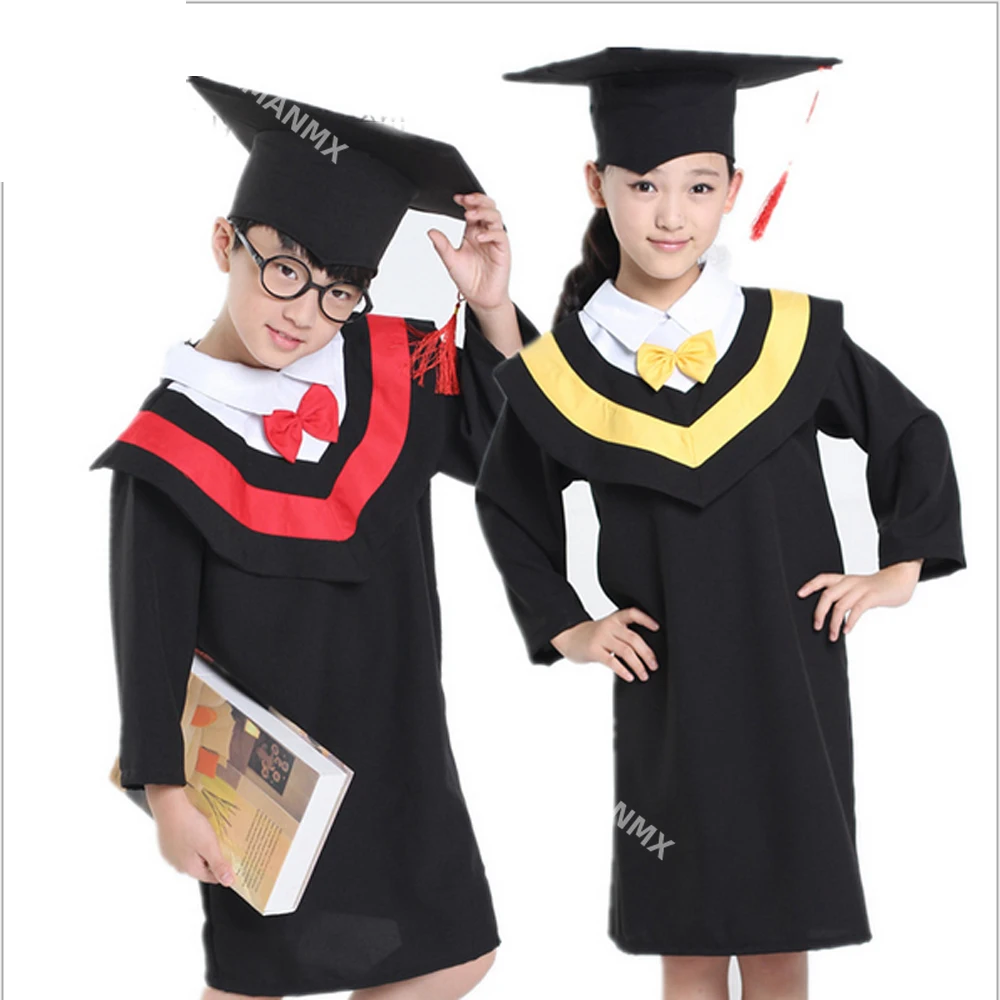 Abbigliamento da spettacolo per bambini abito accademico abito Unisex asilo Dr. cloth abiti da scapolo graduati Dr. cap