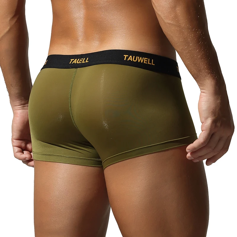 Herren-Unterhose, Eisseide, hohe Elastizität, eng anliegend, niedriger Bund, modisch, einfarbig, hohles, dünnes, atmungsaktives Mesh-Design – Detail 19