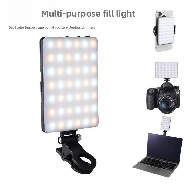Portable Pocket Soft Fill Light 3 Tone LED Panel Lamp for Cellphone Live Broadcast Portrait Photography