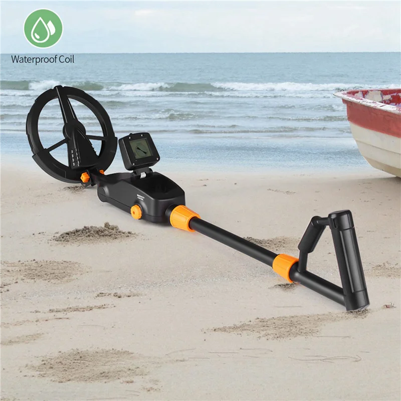 -A96Z 2X Detector de Metales subterráneo con bobina de búsqueda impermeable Detector de oro Cazador de tesoros detección Pinpointer MD1008A