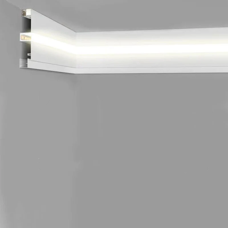 

Surface Mounted Double Eyelid Linear Light Free Ceiling Top Corner Living Room Line Lamp Bedroom Plaster Hard Bar Strip Lighting