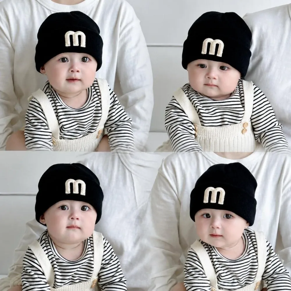 Cute Wool Beanie Soft Fabric Warm Knitted Knit Hat Thick Stretchy Fit Knit Hat