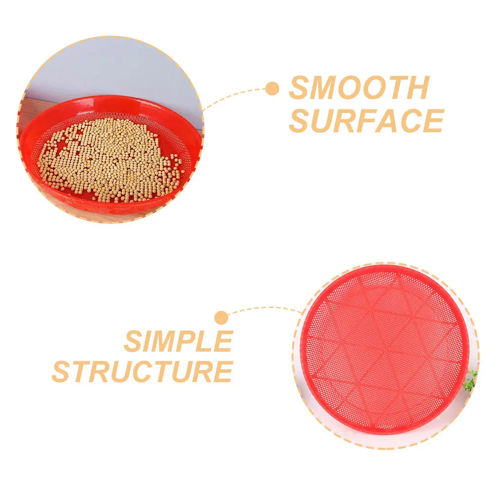 

Plastic Mesh Dustpan Grain Sifter Air Drying Sieve Large Diameter Grain Drying Screen Kitchen Tool Sifter