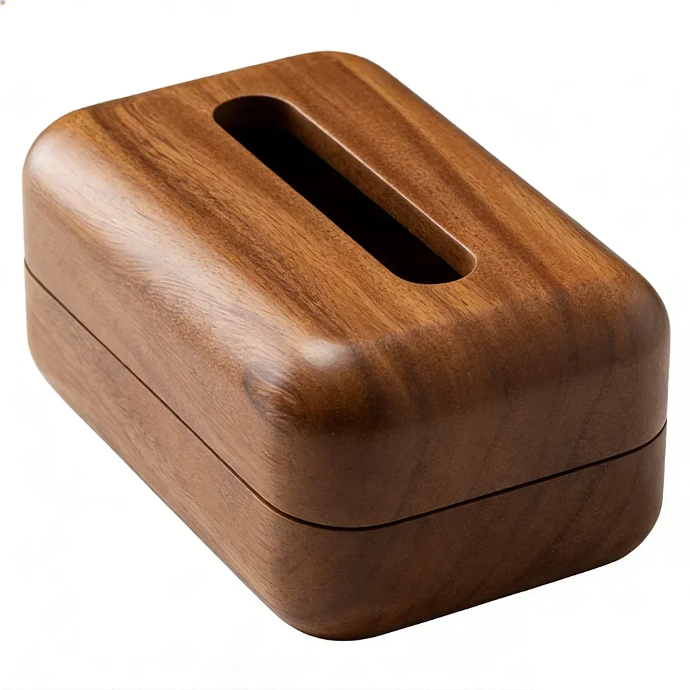 

1PC Tissue Box For Office Desks And Living Room Decoration Boxex 18.5*13*9cm Walnut Wood Tissue Box Paper Holders Accessories