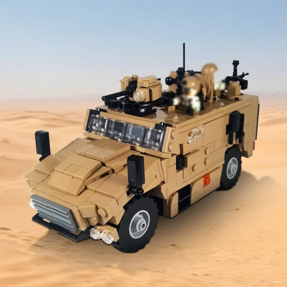 

Gobricks MOC VBMR-L Serval Бронированные автомобили Франции Строительные блоки Модель Франция Военный бронеавтомобиль Кирпичи Игрушки Дети DIY Подарки