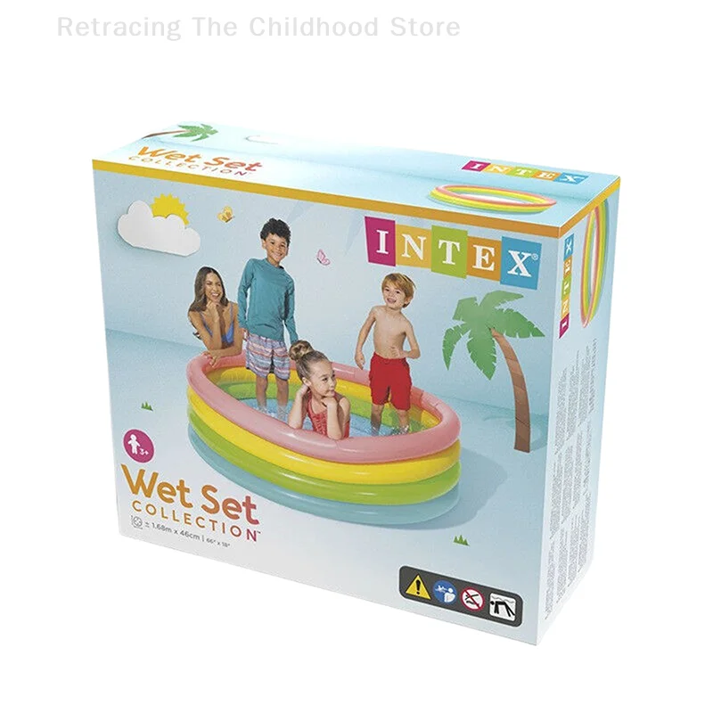 1 pièce grande piscine gonflable pour enfants arc-en-ciel piscine jouet été Piscina eau bébé piscine de jeu en plein air pour enfants jouets