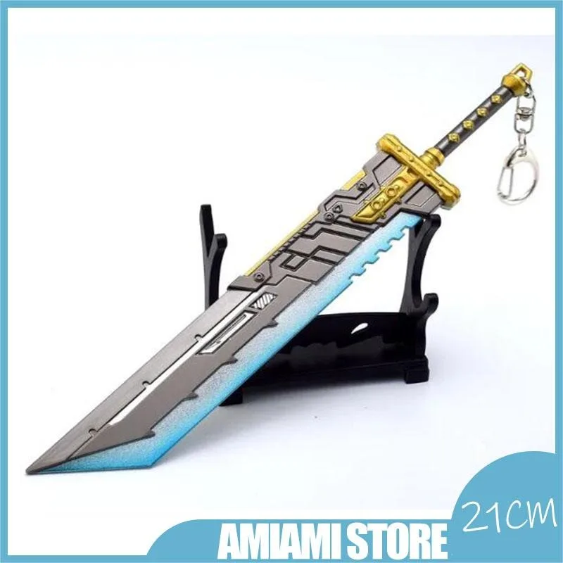 

21 см меч Apex Legends необработанное оружие репродукция FF7 переделка облака бустер уничтожение меча игра металлические настольные куклы модель подарок игрушка