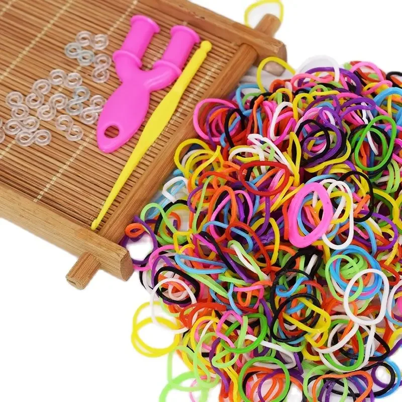 Diy Toys Gumki Bransoletka dla dzieci lub opaski do uzupełniania włosów Stwórz tkana bransoletkę Loom Band Maker DIY Boże Narodzenie 2024 Prezent