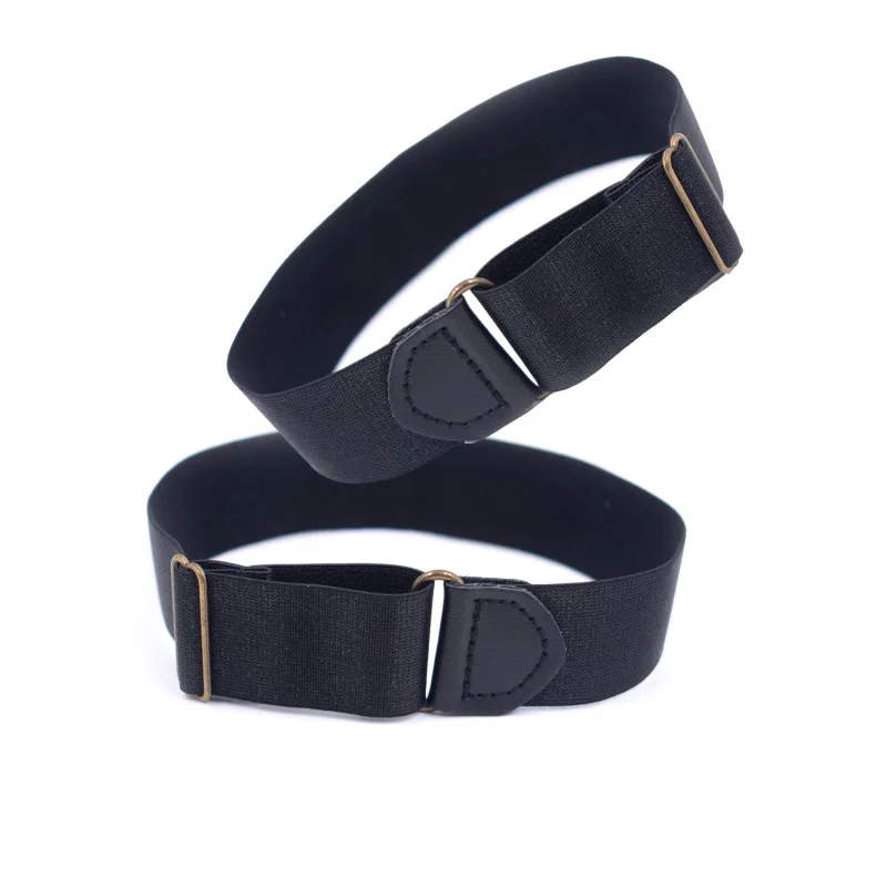 Giarrettiere con maniche elastiche per uomo e donna - Braccialetti per camicie regolabili, clip per calzini antiscivolo, accessori neri per abbigliamento formale