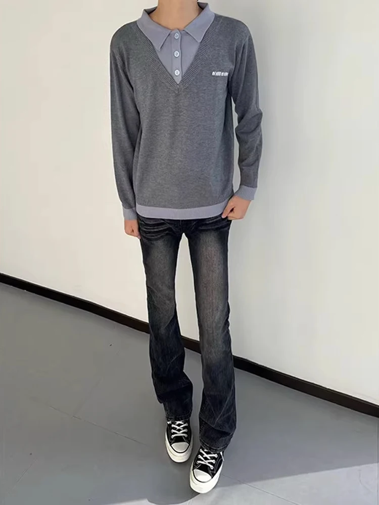 

Мужские джинсы American Sle Cleanfit с низкой посадкой, прямые, в стиле High Street, облегающие, с легким расклешением, длинные брюки