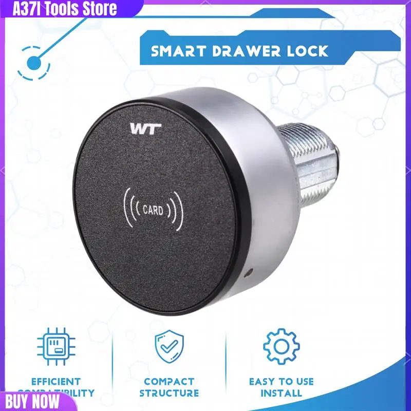 

Office Desk Smart Lock Smart Mini IC Card Induction Lock For File Cabinets, Wardrobes, Mailboxes Home And Office Use-[A37I]