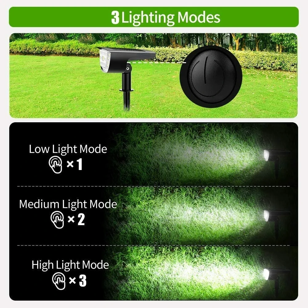 Solar Landscape Spot Lights Outdoor 32 LED IP65 Waterproof Solar Powered Wall Lights Garden Lights for Yard Driveway Walkway