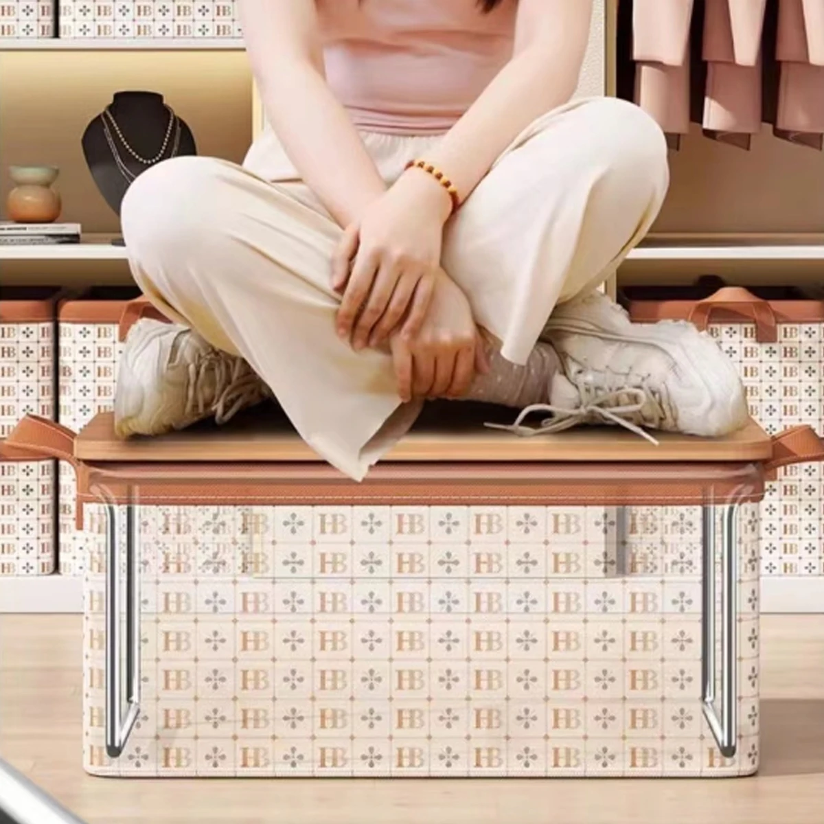 منظم الملابس القابل للطي، خزانة الملابس، منظم تخزين السراويل، منظم الأدراج، تخزين الألعاب