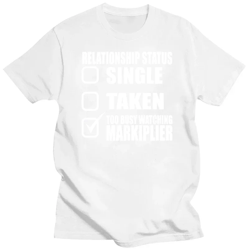 Markiplier is too busy looking at Markiplier men's T-shirt crewneck printed humorous men's cotton slogan High quality casual