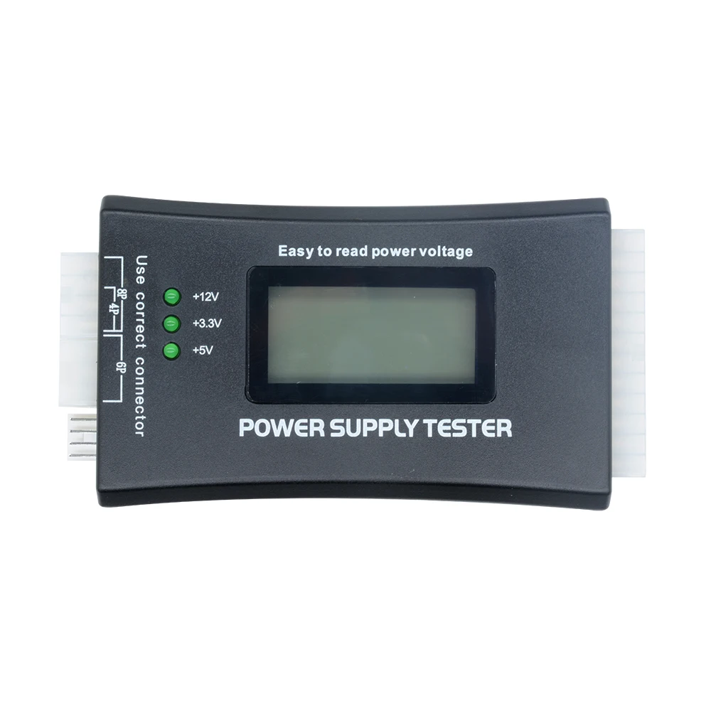 Digital LCD Display PC Computer 20/24 Pin LCD Power Supply Tester Check Quick Bank Supply Power Measuring Diagnostic Tester Tool