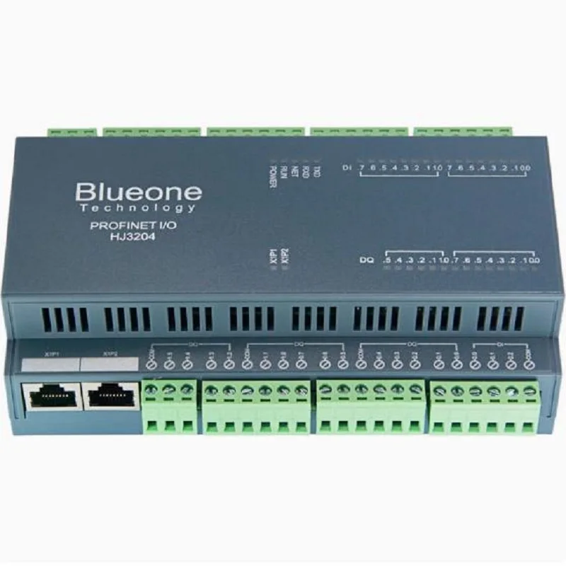 Profinet remote IO module distributed PN bus analog digital input supports NPN/PNP temperature pulse blueone gateway