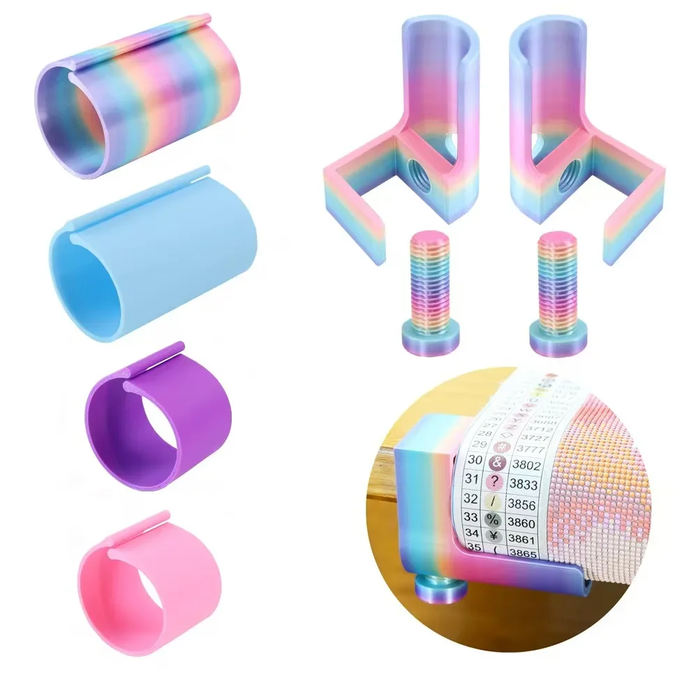 الماس اللوحة قماش لفة حامل التمرير المثبت تخزين أداة قابل للتعديل الماس اللوحة قماش الفن اللوحة حامل الجدول المشبك #1